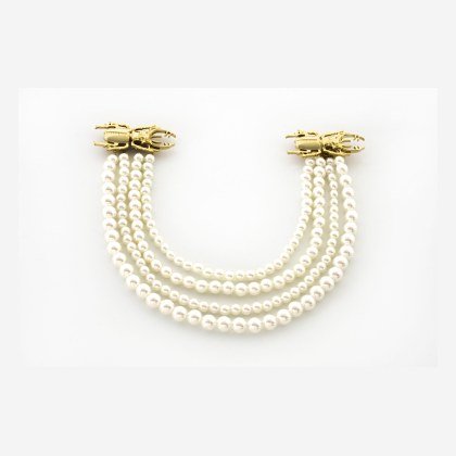 Two Maculi 009 + 4 Strings of Pearls - Gold