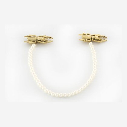 Two Maculi 007 + Small Pearls - Gold
