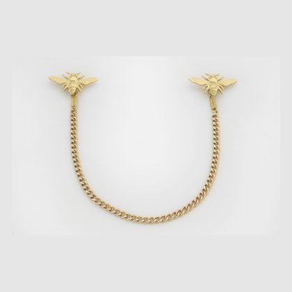 Two Bees 005 + Small Chain - Gold