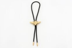One Bee 003 + Leather Bolo Tie - Gold