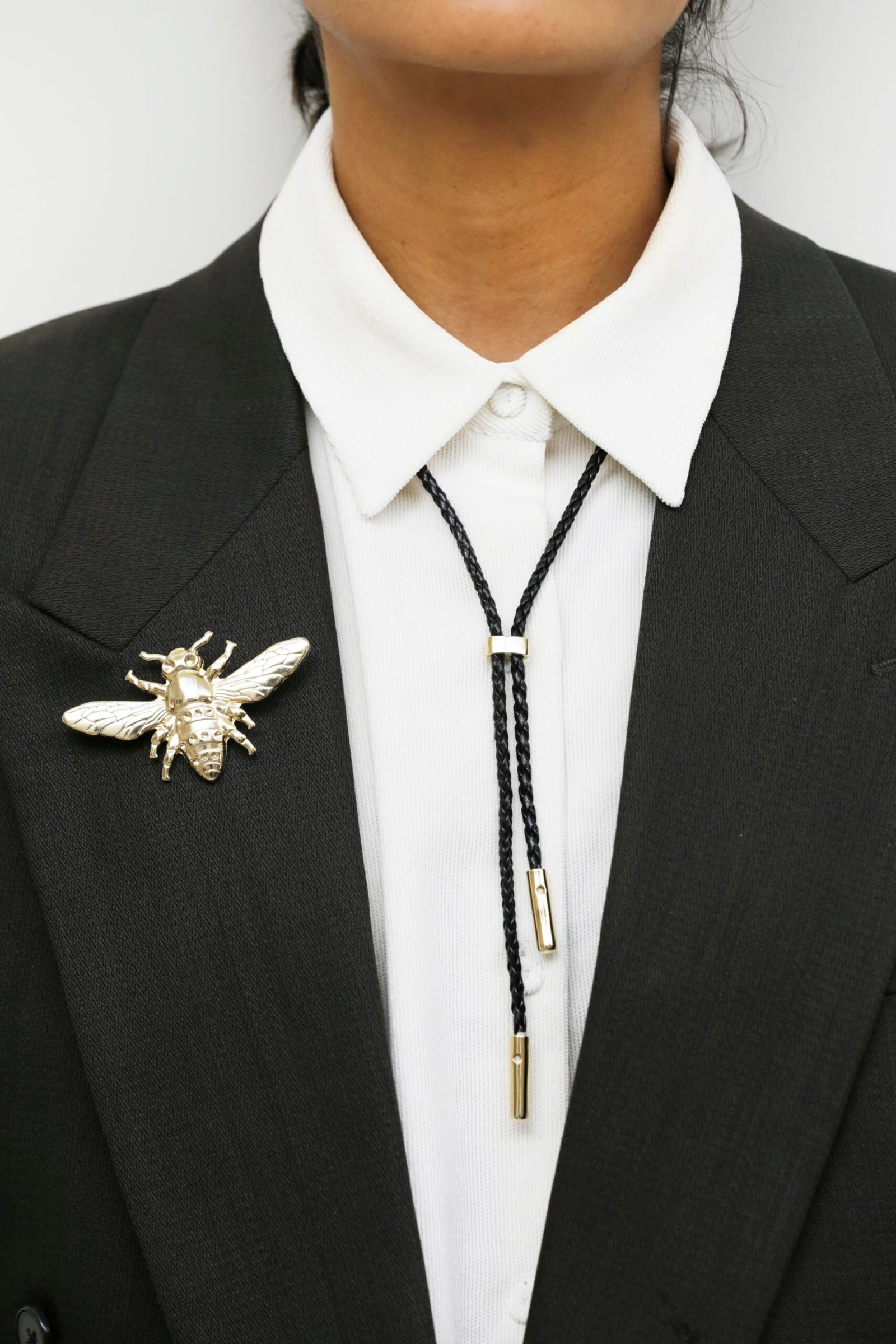 One Bee 003 + Leather Bolo Tie - Image 3