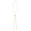 Ivory Bolo Tie, Gold Tip