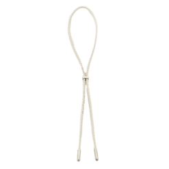 Ivory Bolo Tie, Silver Tip