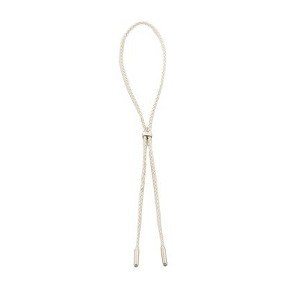 Ivory Bolo Tie, Silver Tip