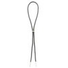 Black Bolo Tie, Silver Tips